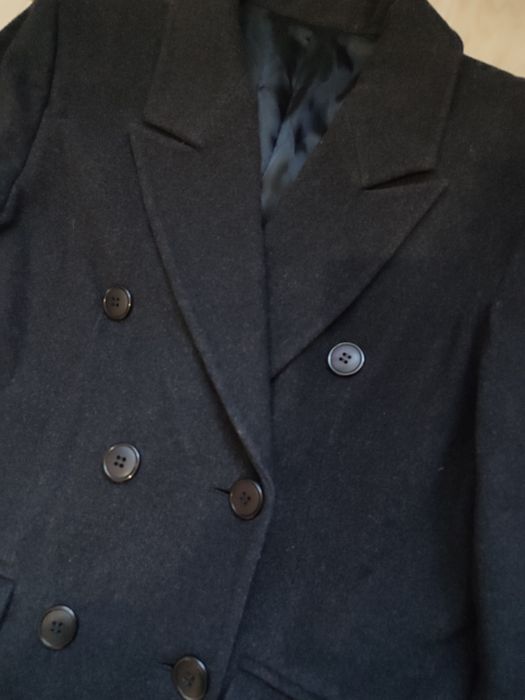 Класичне двубортне пальто з шерсті та кашеміру м-л