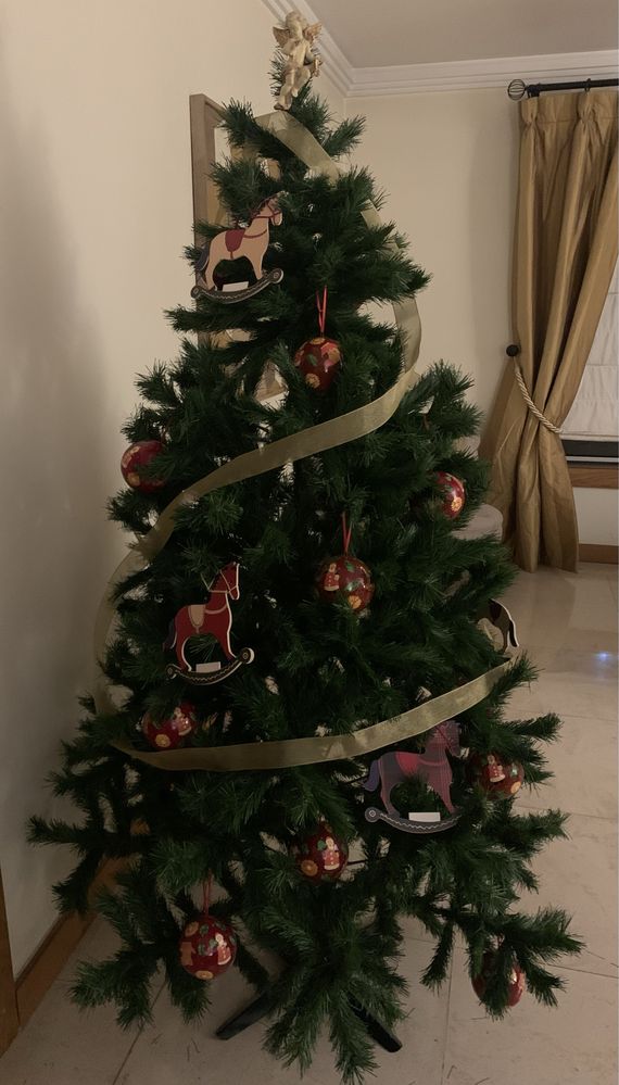 Fita dourada larga para Árvore de Natal 5,50 m