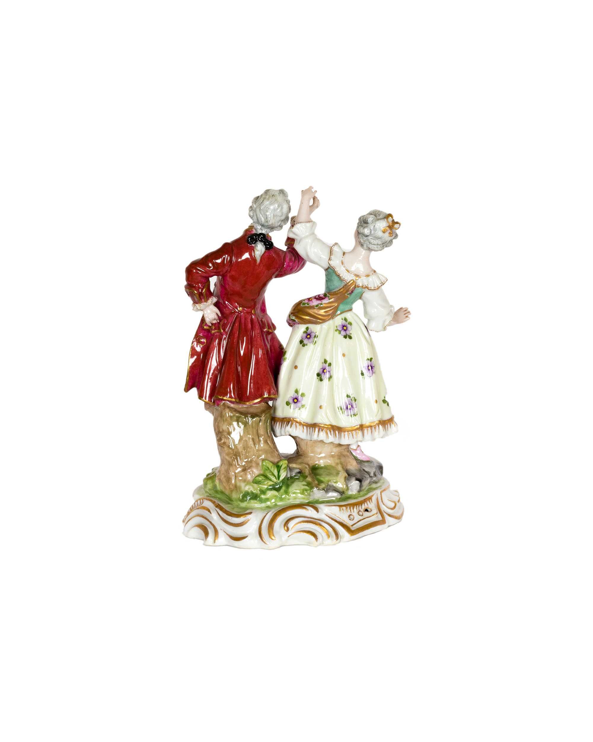 Estátua porcelana dança Volkstedt | século XVIII