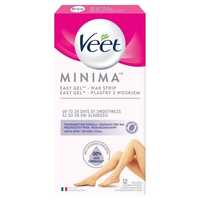 Veet Minima Easy-Gel Plastry Z Woskiem Do Nóg I Ciała 12Szt (P1)