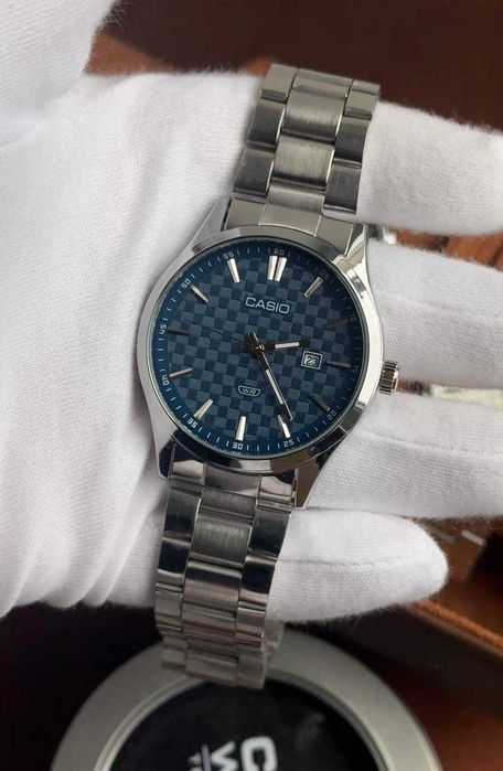 Годинник наручний Casio MTP-VD03B Silver/Blue | часы наручные мужские