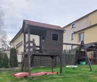 Domek drewniany - plac zabaw