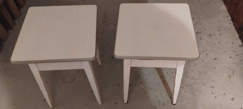 Taborety z czasów PRL - 2 sztuki