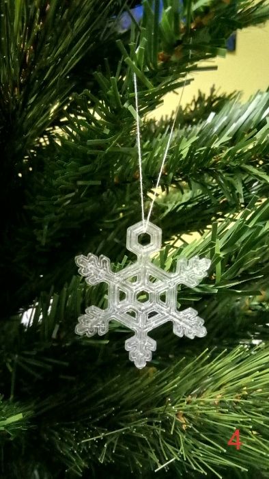 Набор 12 шт,Снежинки на ёлку, декор новий рік Різдво прикраси сніжинки