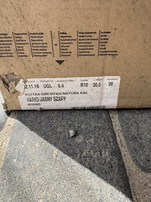 Płytka Gres porcellanato  Vario Jasno Szary 60x60