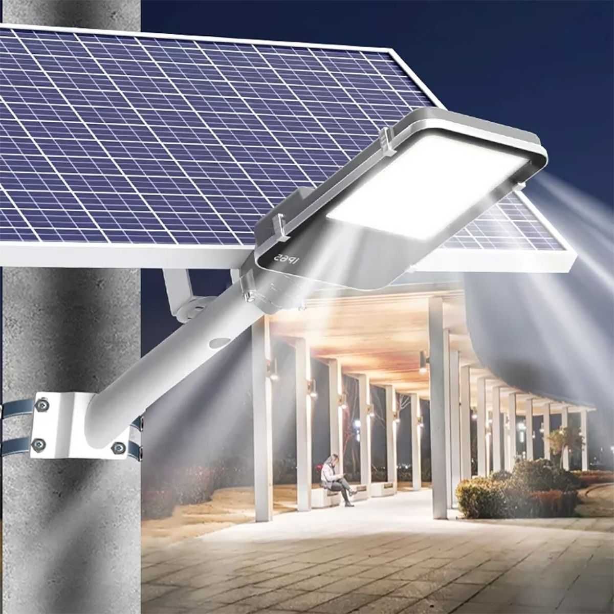 Lampa Solarna Uliczna LED 800W 6500K LATARNIA z Uchwytem i Pilotem