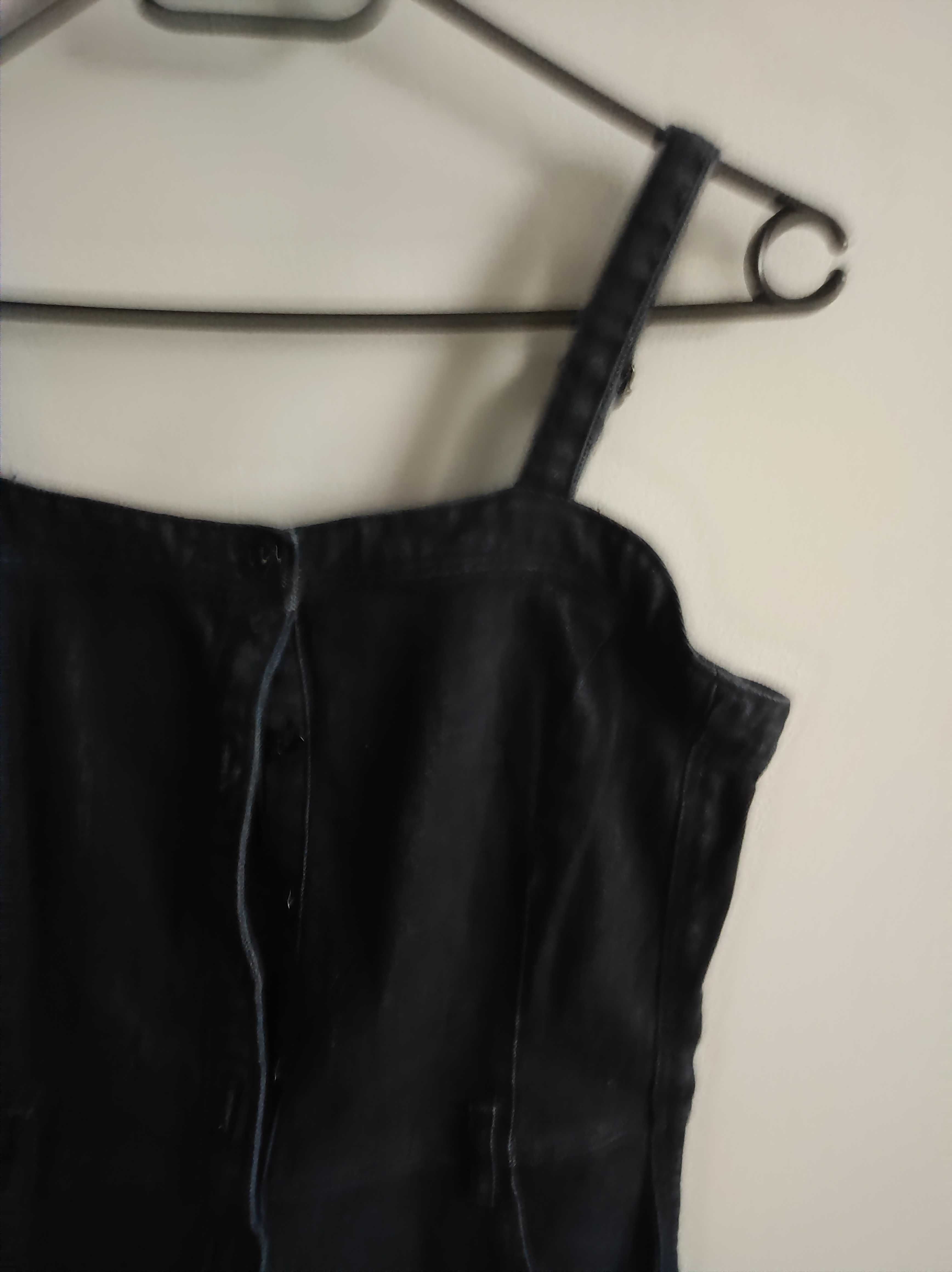 Krótka sukienka dżinsowa na ramiączkach S H&M