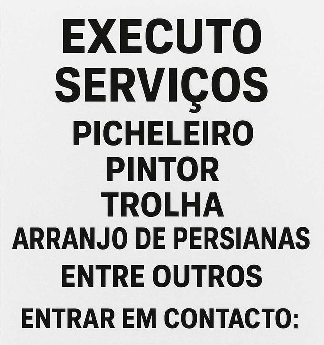 Executo trabalhos Construção Civil e Pequeno Arranjos