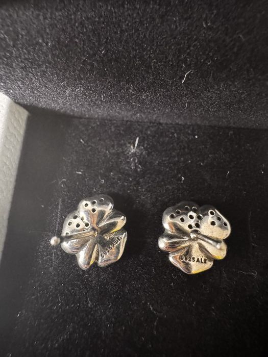 Kolczyki bratki pandora