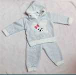 Dres spodnie bluza Misiu polar komplet 9-12 80cm