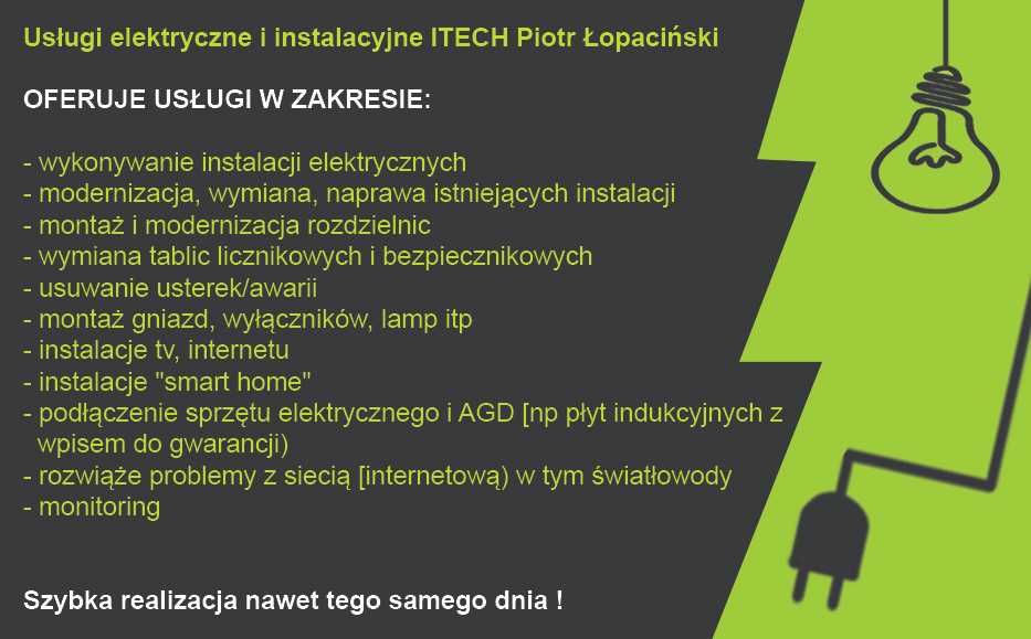 Elektryk, usługi elektryczne, sieci komputerowe, monitoring, wifi
