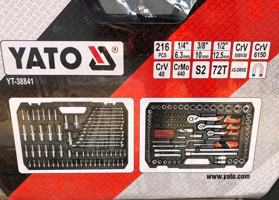 Набір інструментів YATO 216 предметів  YT-38841 ято нове з польщі