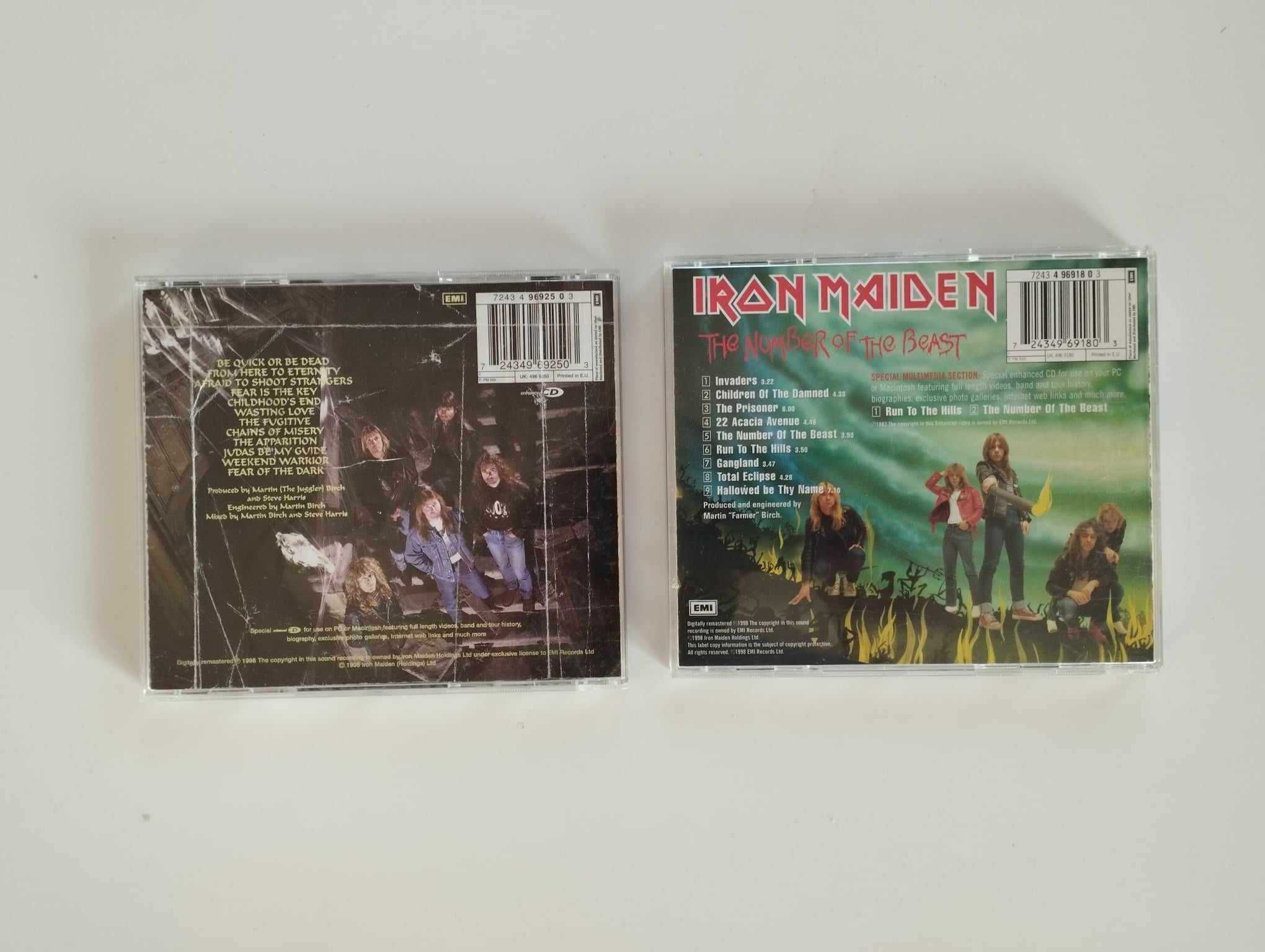 2 albumy 2CD IRON MAIDEN Number of the Beast Fear of the Dark ENHANCED