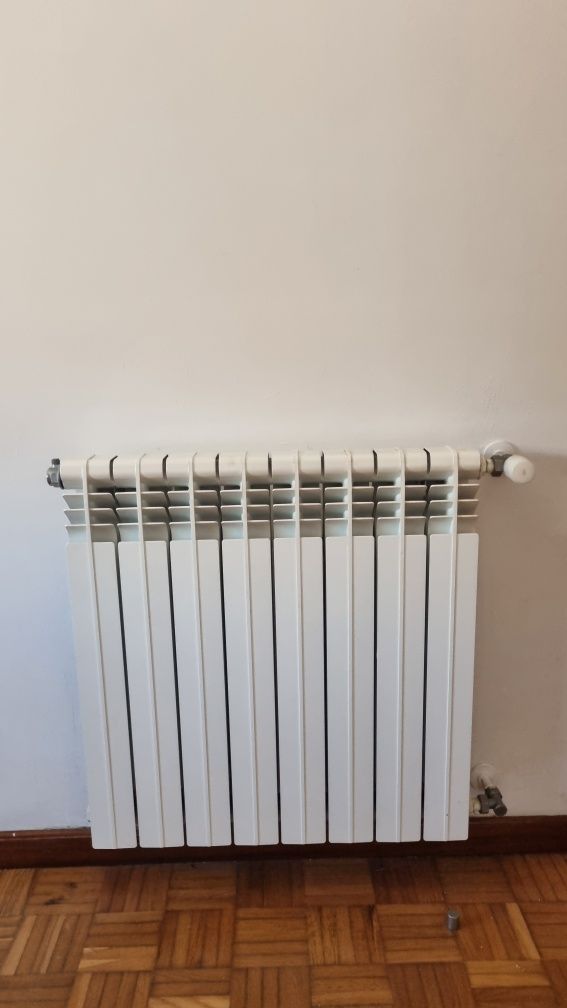 Conjunto de caldeira e 7 radiadores
