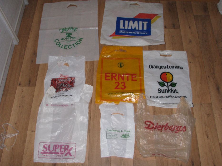 reklamówki z prl_u i lat 90-tych z niemiec gadżet do auta zabytkowego