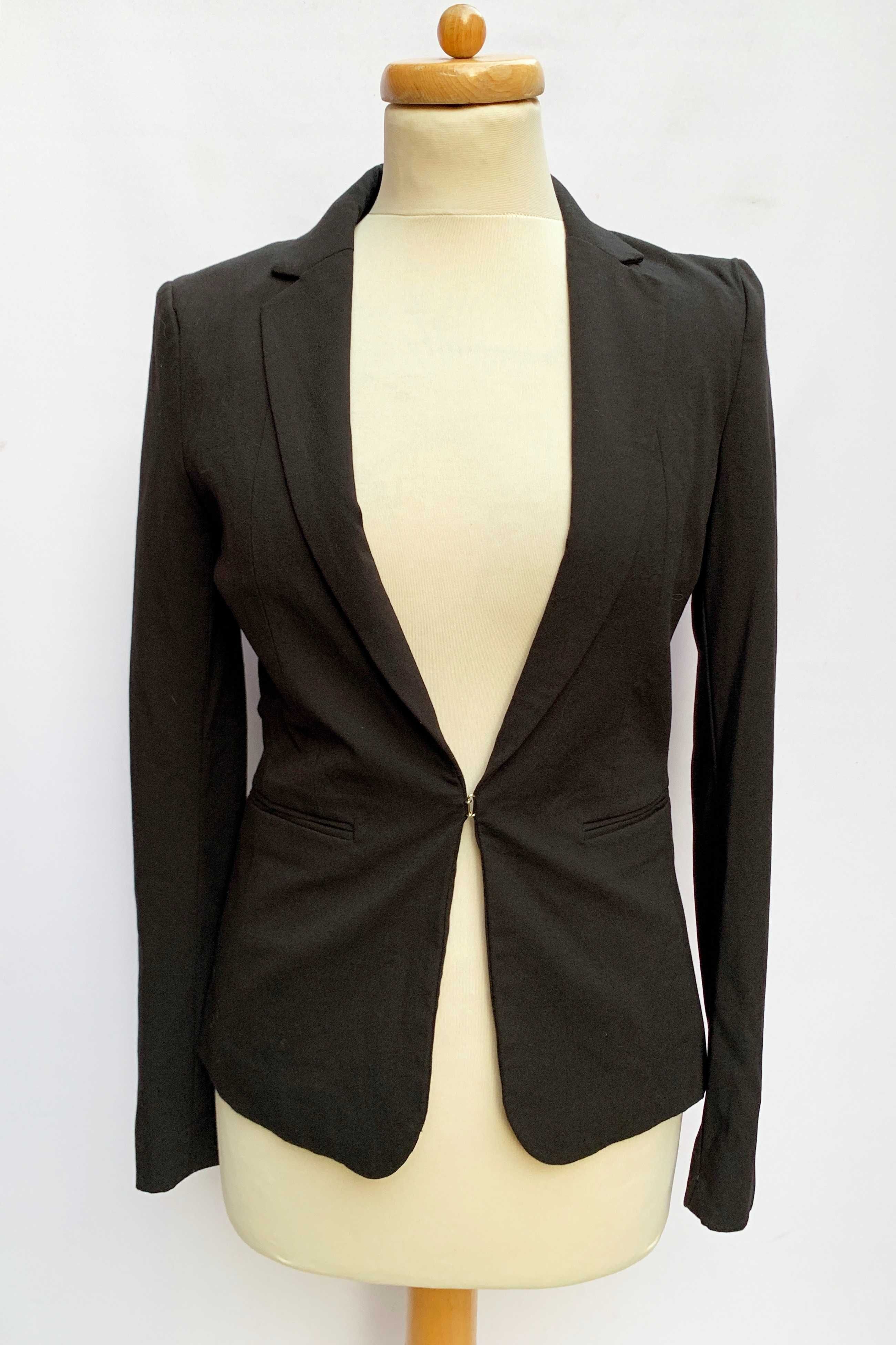 Marynarka Czarna H&M XS 34 Blezer Elegancka Czerń