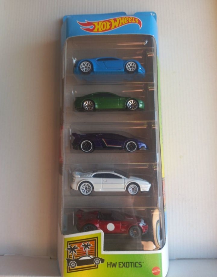 Pack 5 miniaturas hot wheels