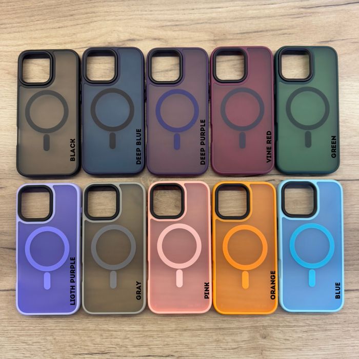 Чехол матовый с Magsafe iPhone Айфон 16 Pro Max и другие модели, чохол