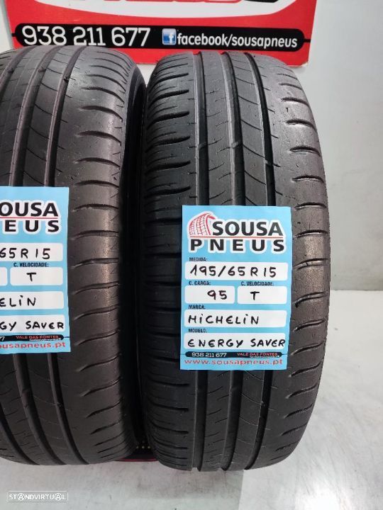 2 pneus semi novos 195-65r15 michelin - oferta dos portes