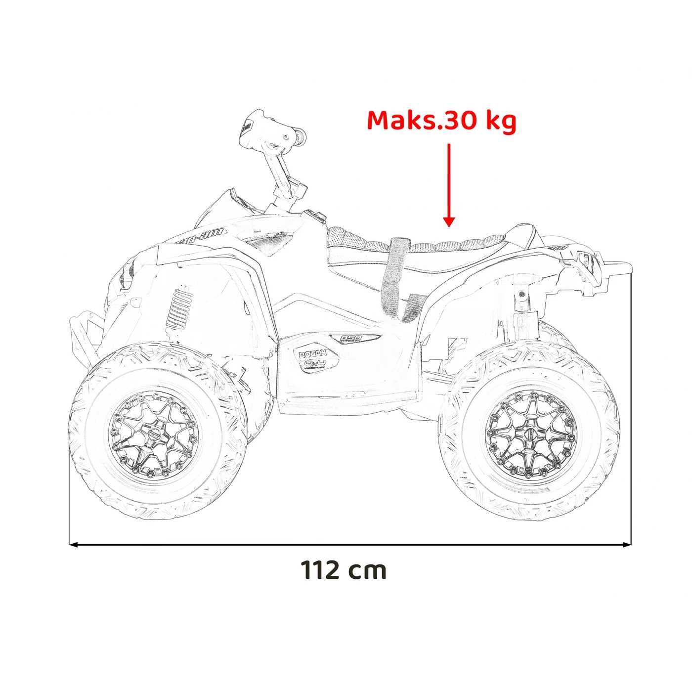 Quad na akumulator MOCNE SILNIKI CAM-AN - Miękkie koła - Orginał