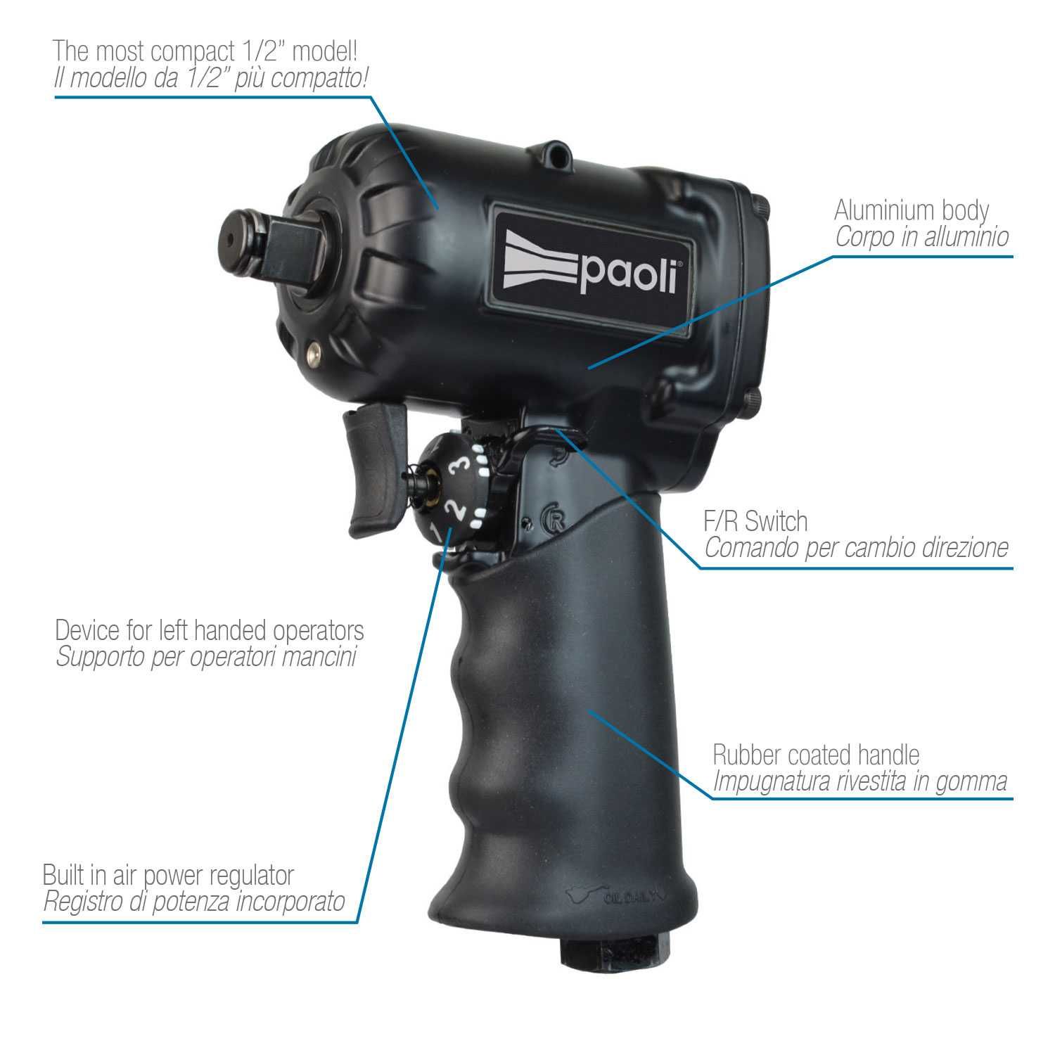 Máquina de Impacto Pneumática Compacta  1/2" Dino Paoli