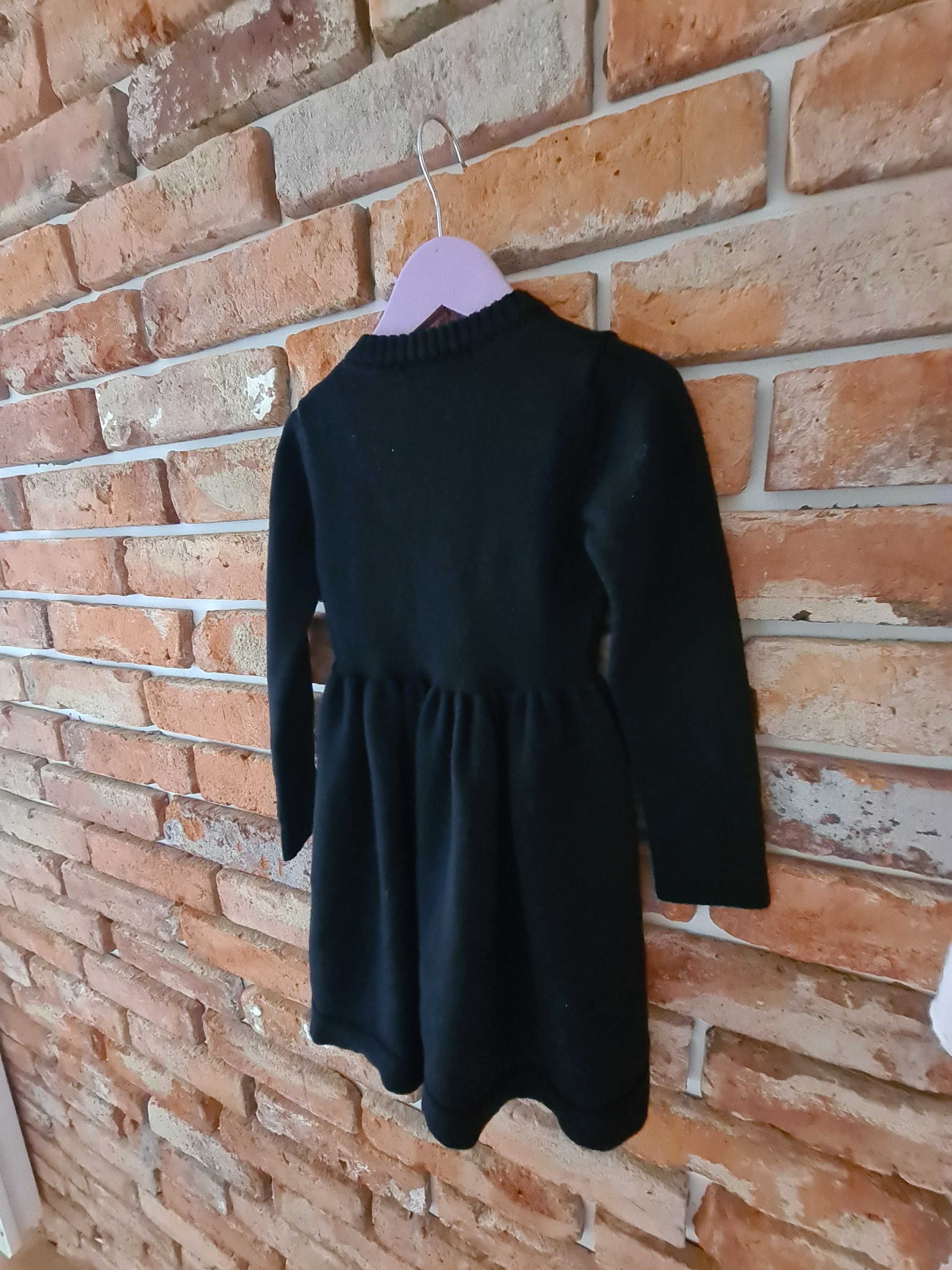 Cubus merino wool 122 black dress sukienka