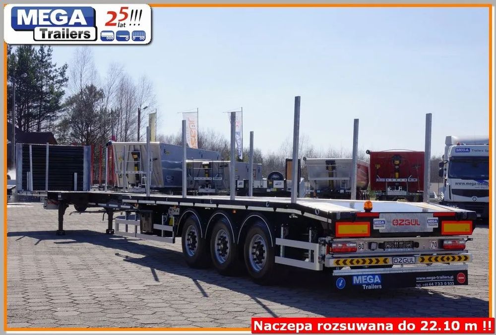 22,1 m dł. naczepa rozsuwana Full ADR III, MEGA Trailers, UNIWERSALNA !!  GOTOWA  - 7500 mm rozsuwu w naczepie pod kontenery i do budowlanki !