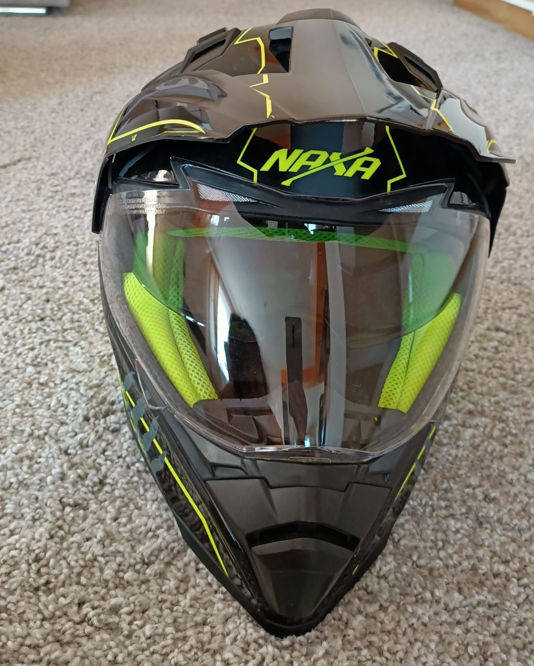 Kask motocyklowy enduro cross z blendą Naxa CO3/N rozm. XL idealny