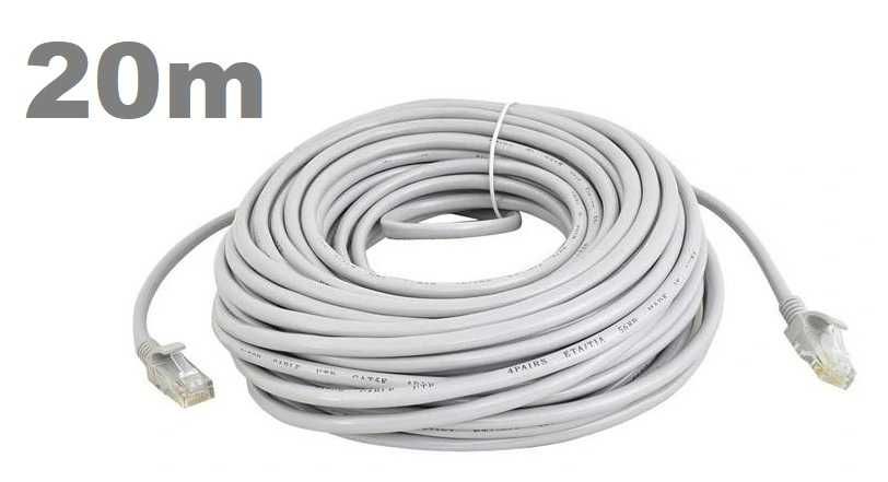 Kabel Sieciowy Lan ethernet skrętka RJ45 UTP 20m Cat5E * Wejherowo