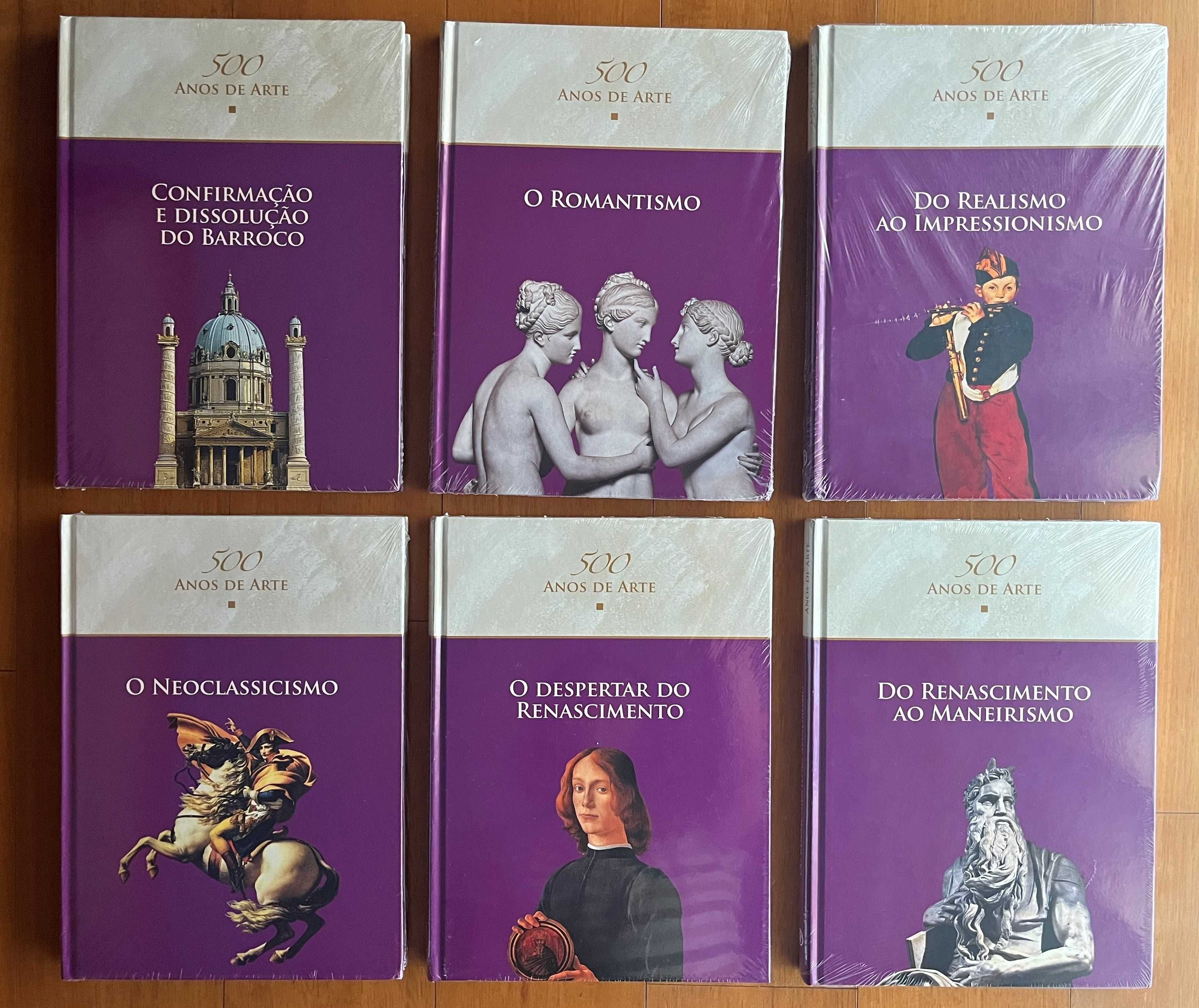 Coleção nova/selada de 6 Enciclopédias "500 Anos de Arte"