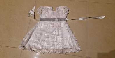 Biała sukieneczka dla małej księżniczki - 2 lata