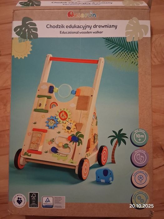Chodzik edukacyjny drewniany Elefun