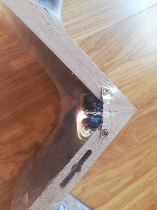 Estante/prateleira em w ou zig zag nova embalada cor castanha escura