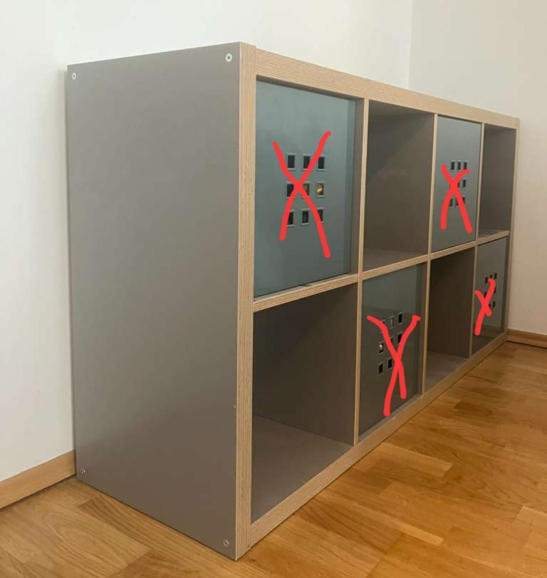 Kallax ikea 2×4 szary