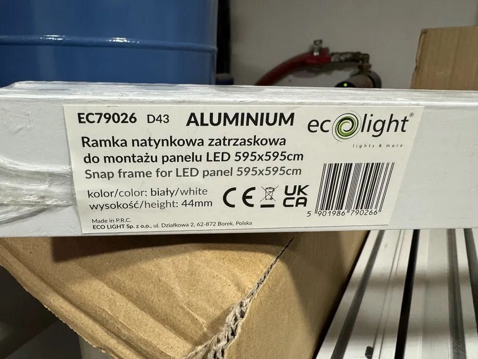 Biała ramka do paneli LED 60x60 - 2 szt.