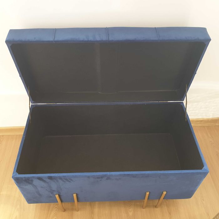 BANQUETA 23562-G AZUL COM ARRUMAÇÃO 80x43x48
