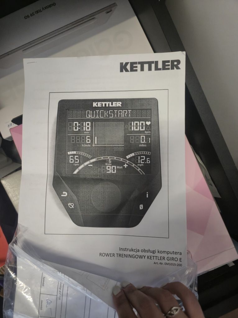 Kettler giro e rower stacjonarny biały