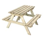Stolik drewniany ogrodowy dla dzieci 90 x 91 x 56 cm