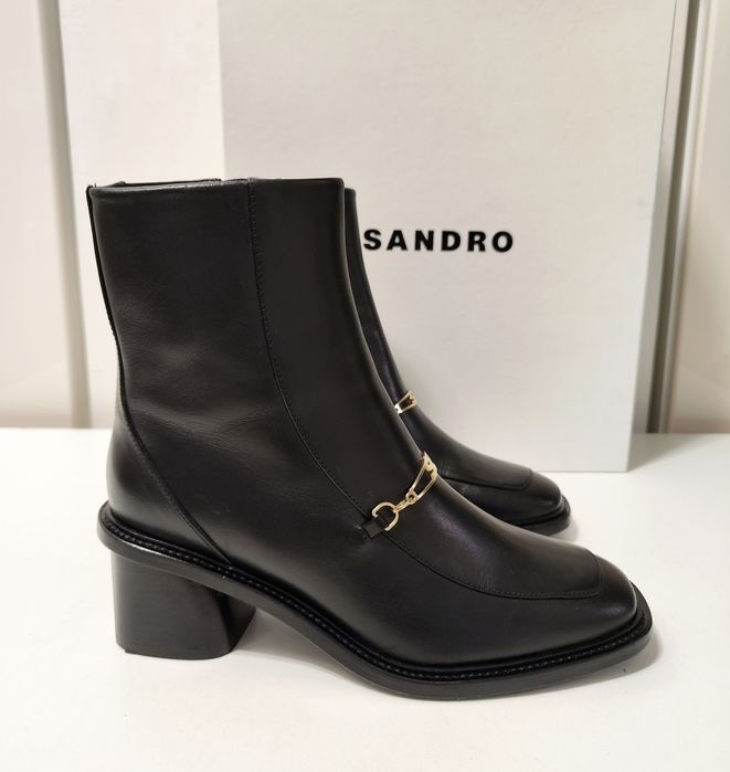 Sandro Paris шкіряні жіночі ботильони