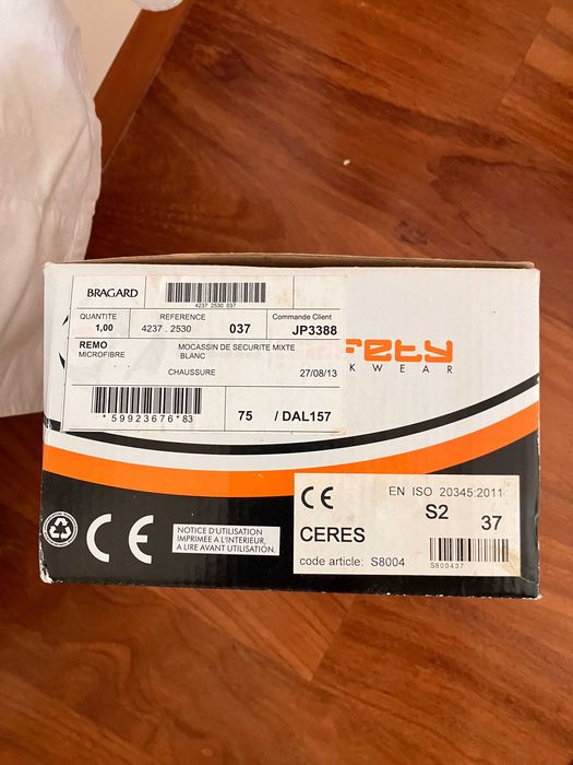 Sapatos de segurança Tec Safety Branco | Bragard - 37