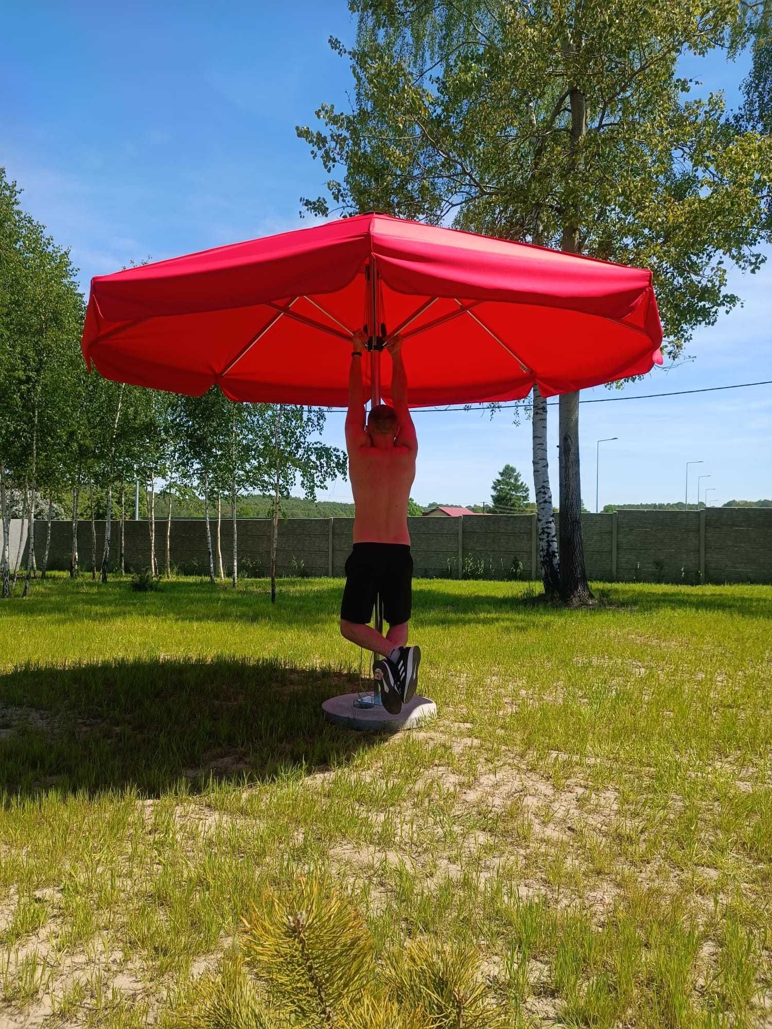 Parasol Ogrodowy Duży 3m - 4.5m 400cm 450 cm MOCNY 100kg POLSKI