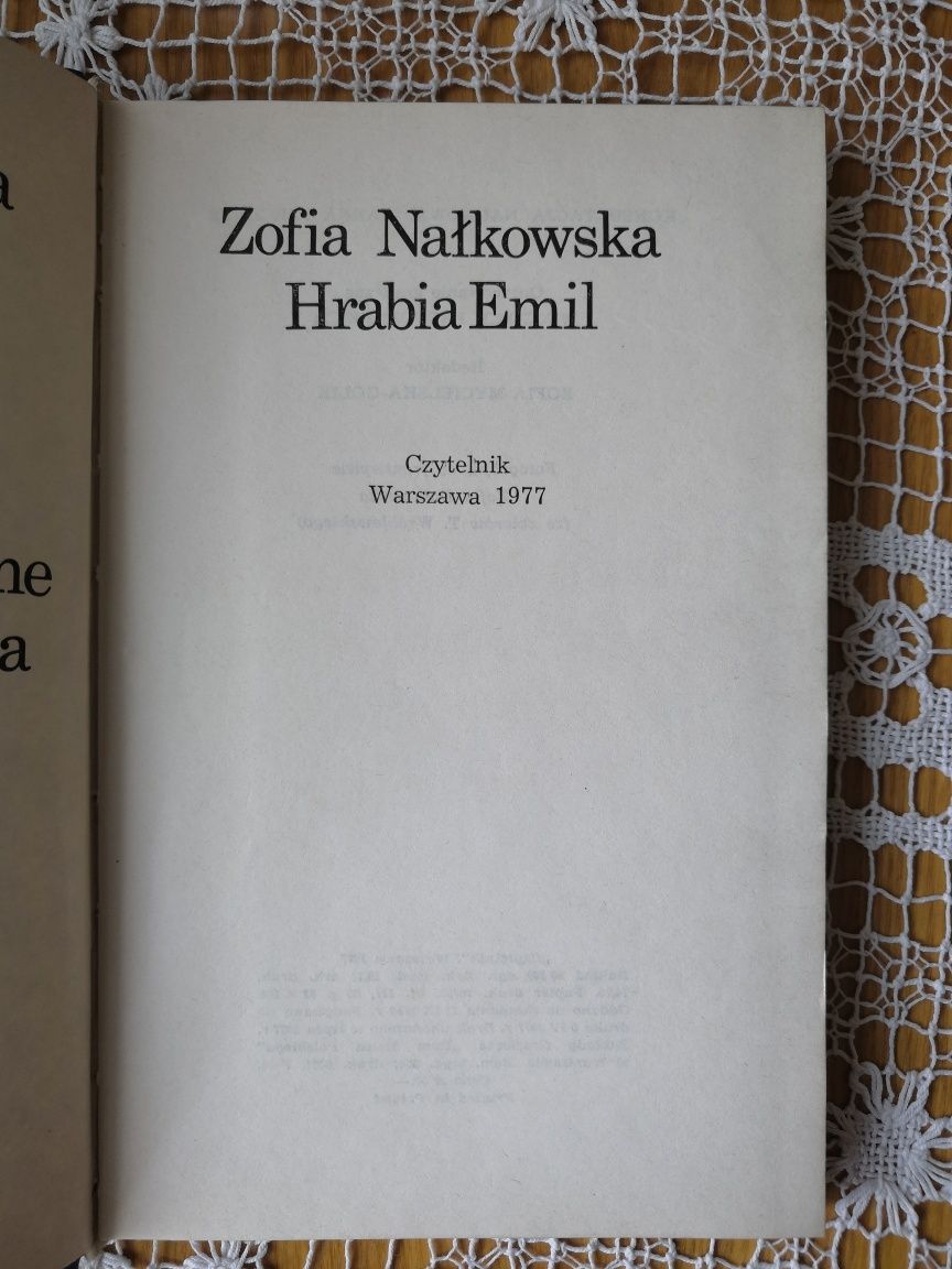 Zofia Nałkowska Hrabia Emil