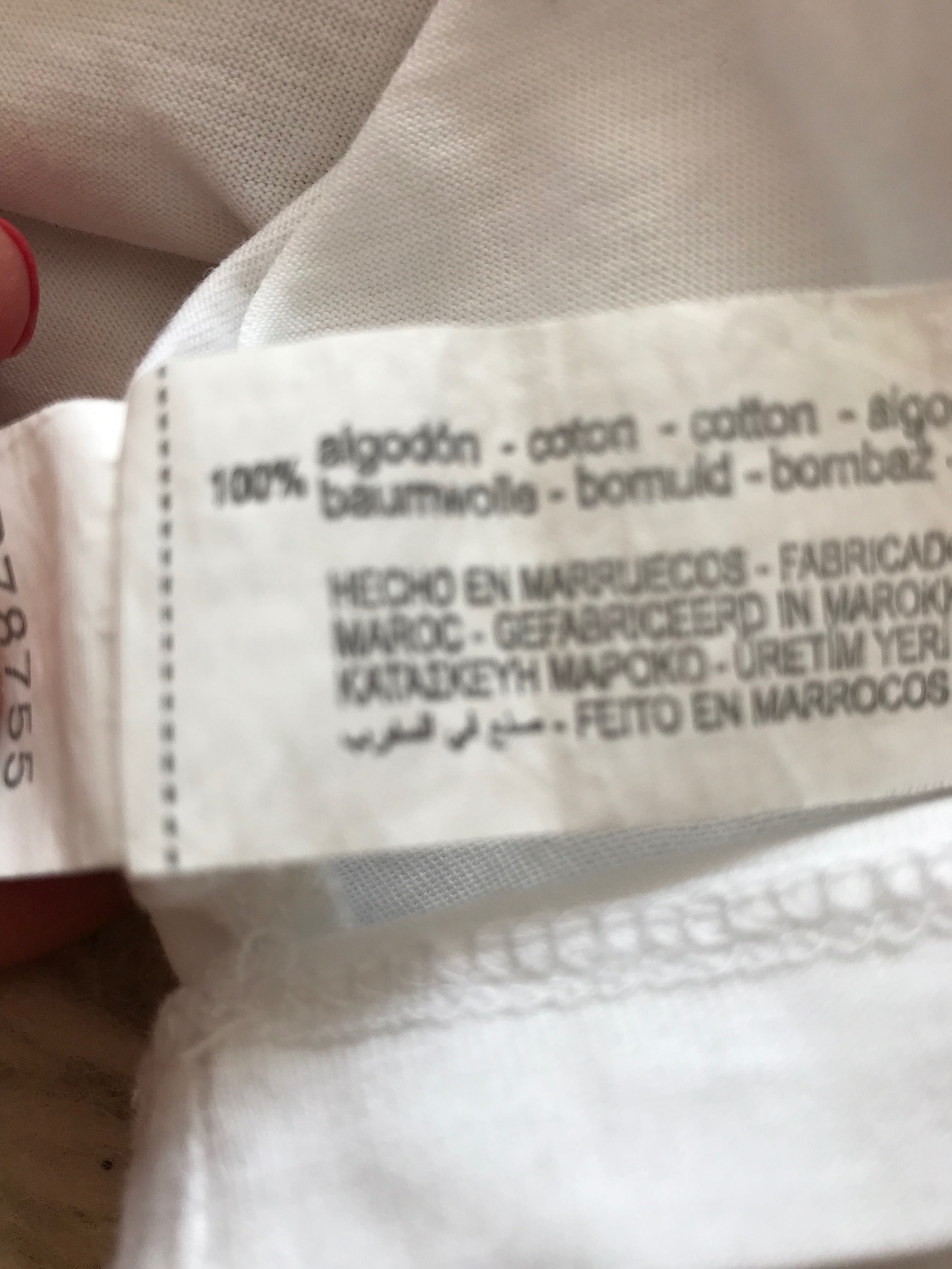 Zara biała bawełniana 100% bawełna  bluzka falbanki M