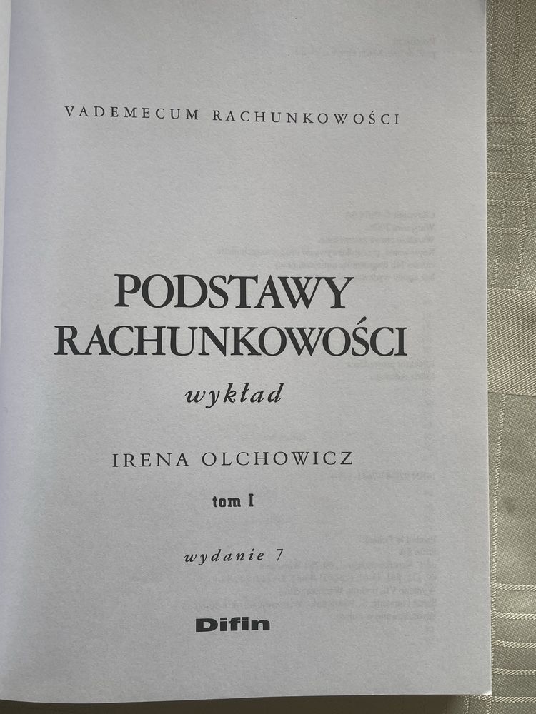 Podstawy rachunkowości. Wykład. Wydanie 7.