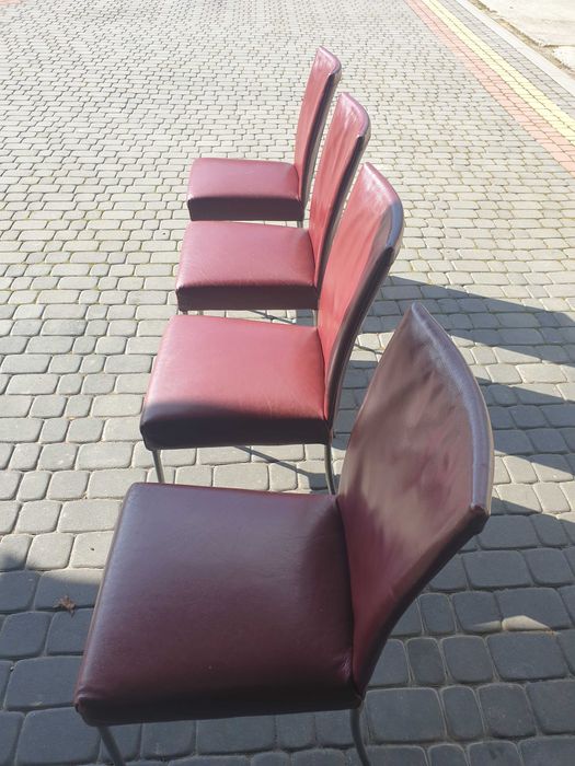 4 skórzane krzesła marki Bert Plantagie