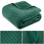 Narzuta na fotel 70x160 Welurowa velvet pikowana kapa pled Caden Zielo