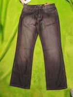 Spodnie jeansowe grafitowe męskie roz. 34/34