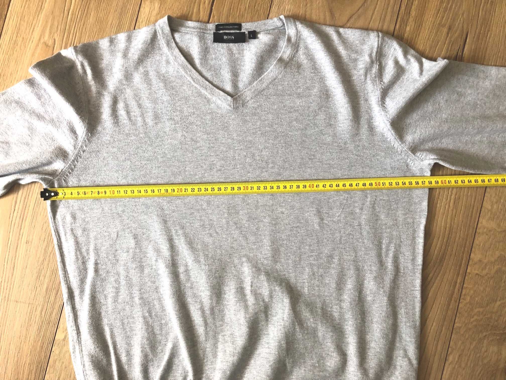 Sweter męski Hugo Boss r.L jasny szary 45 zł