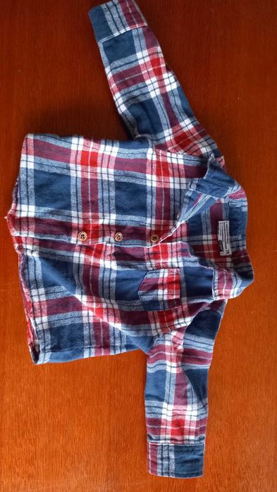 Koszula w kratę niemowlęce
