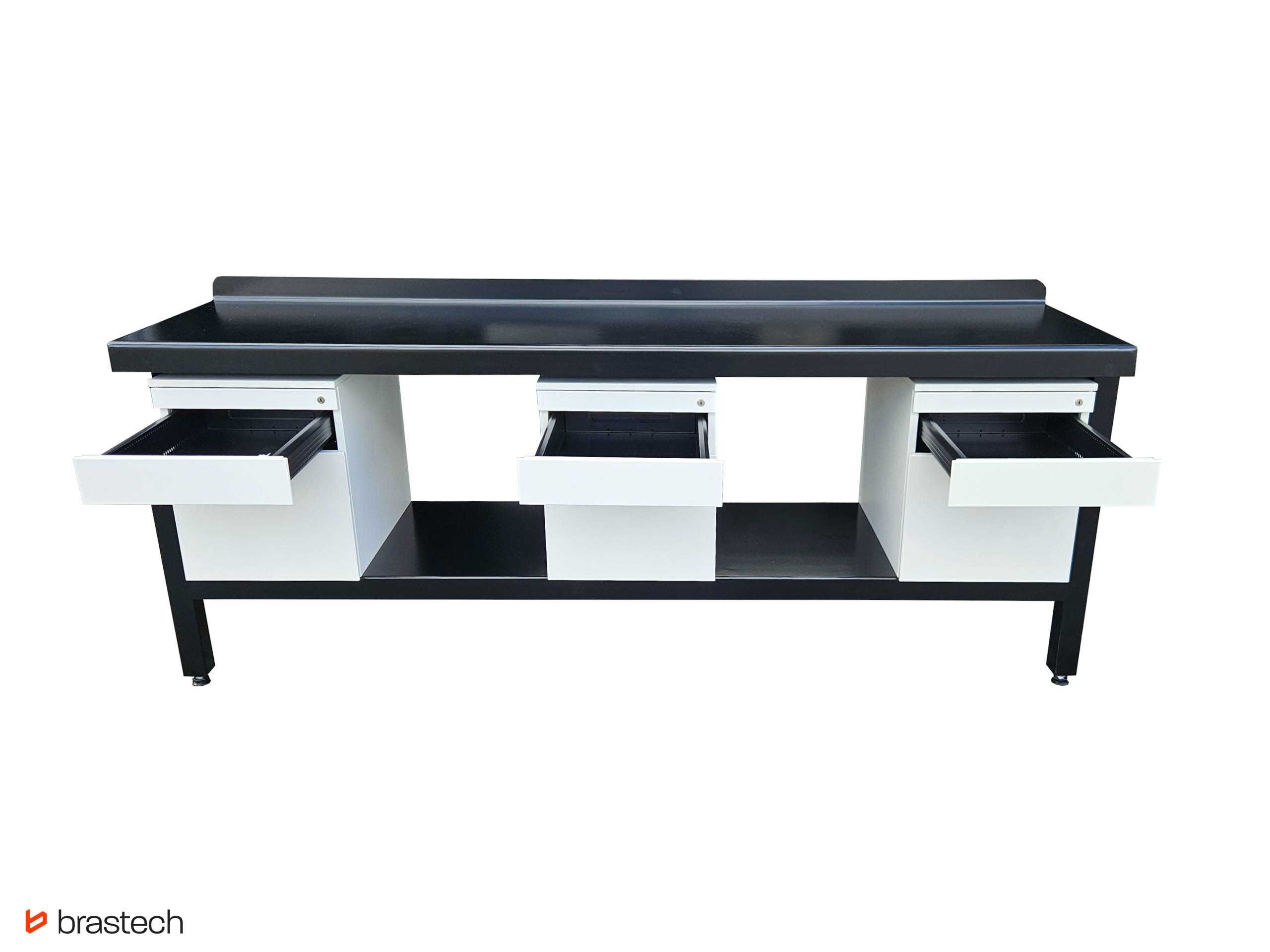 Stół warsztatowy 90 x 232 x 61,5 cm Blat stalowy 5 mm, waga 220 kg